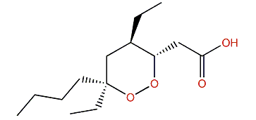 6-Butyl-4,6-diethyl-1,2-dioxan-3-acetic acid